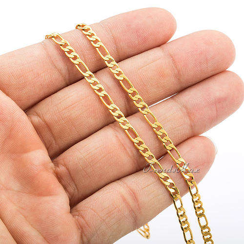 ** 2Years Guarantee** GORGEOUS 4 MM GOLD FILLED NECKLACE 60 cm