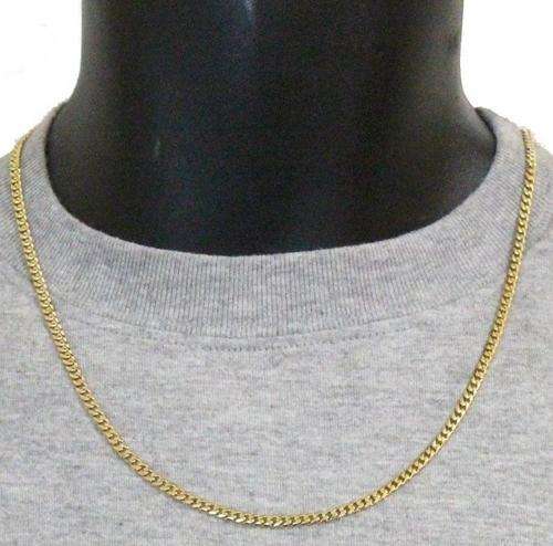 2 YEAR GUARANTEE!! 3 MM UNISEX GOLD FILLED CUBAN CHAIN NECKLACE 50cm