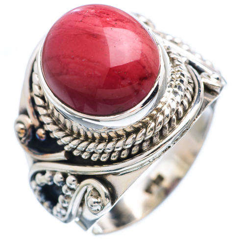 RARE MOOKAITE SOLID 925 STERLING SILVER RING SIZE 7.75