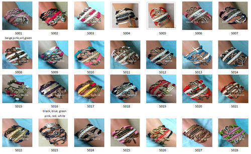 **SALE SPECIAL***50 X MIXED Assorted Colours/styles Infinity Bracelets (no picking)