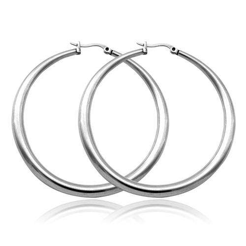 *** Never Fade***  316L Stainless Steel ROUND Hoop Earrings 64mm (Free Gift Box)