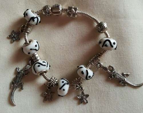 Gorgeous Silver Euro Beads Charm Bracelet