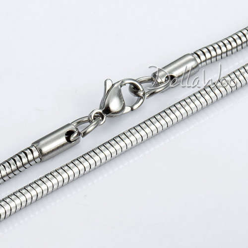 3mm Stainless Steel Snake Chain Necklace 46cm