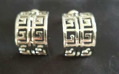 Silver Half Hoop Earrings