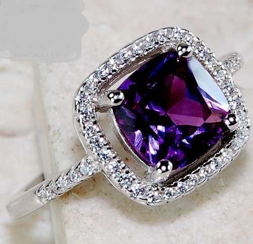 2CT Color Changing Alexandrite 925 Solid Sterling Silver Ring Jewelry Sz 6