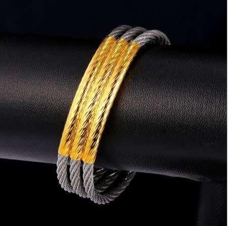 ***Never Fade** 316 Stainless Steel  Adjustable Wire Cuff Bangle