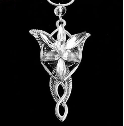 Silver Plated Lord Of The Rings pendant Arwen's Evenstar Necklace