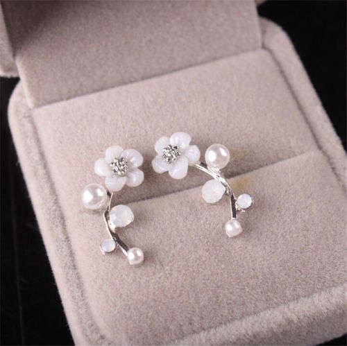Elegant Crystal Rhinestone Ear Stud Earrings