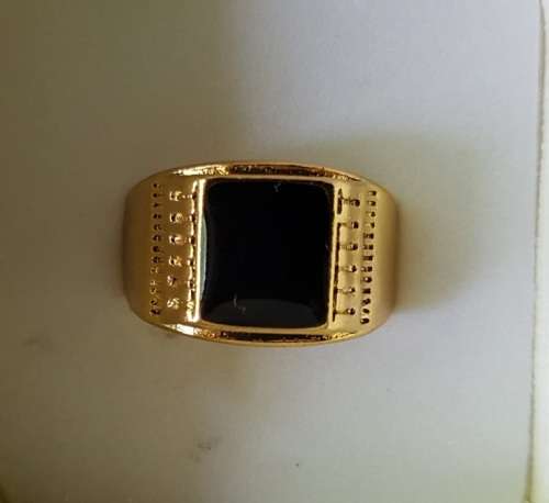 Stainless Steel Gold Filled  Men's  Ring Size 12