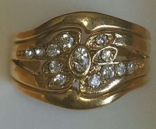 GOLD FILLED STAINLESS STEEL 3piece WEDDING RING  SET #  9