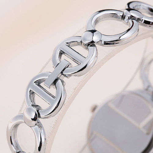 Fashion Women Lady Stainless Steel Crystal Dial Analog Quartz Wrist Watch Silver
