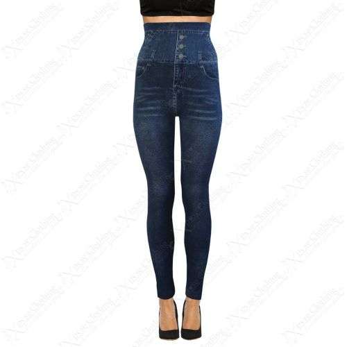 DENIM JEAN LOOK TIGHTS LEGGINGS