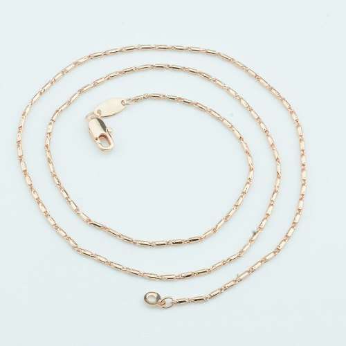 1mm Solid Gold Filled Stainless Steel Stick link Chain  42cm