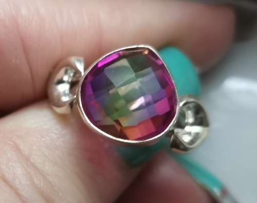 3 CT Rubellite Tourmaline 925 Solid Sterling Silver Ring Jewelry Sz 6.5