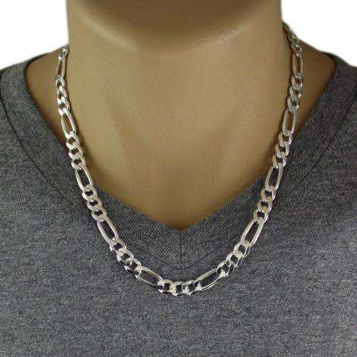 8mm 316L Unisex Heavy STAINLESS STEEL Figaro link Chain Necklace 57cm