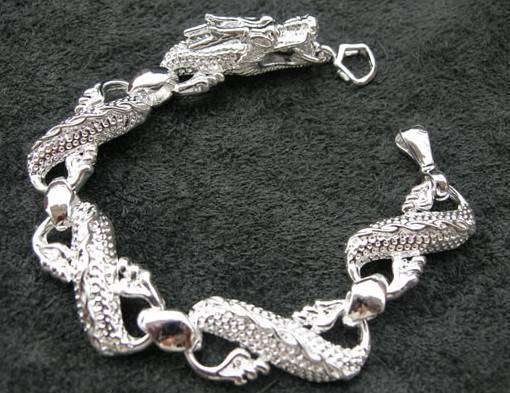 EXTRAORDINARY MEN'S 925 SILVER DRAGON BRACELET
