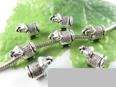 TIBET SILVER ELEPHANT SPACER  BEADS FIT PAMDORA CHARMS BRACELET