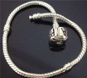 SILVER DIY PADORA CHARM BRACELET 22CM