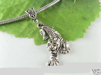 TIBET SILVER FREE MOVE BIG TIGER CHARMS FIT PANDORA