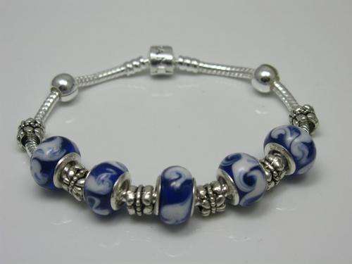 LOVELY SILVER MULTI CHARM PANDORA BRACELET