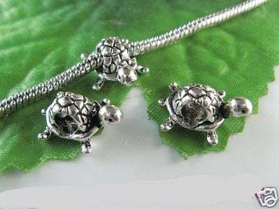 TIBET SILVER TORTOISE SPACER BEADS  FIT PANDORA