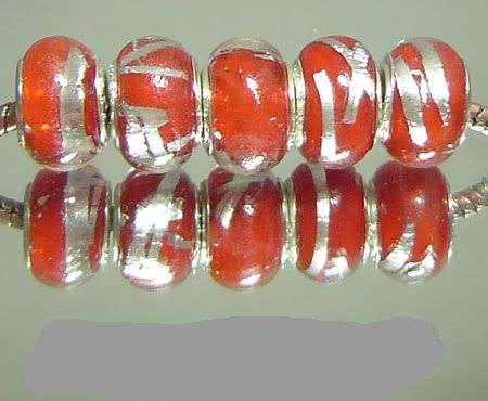 5PCS 925 SILVER MURAN GLASS BEADS FITS PANDORA