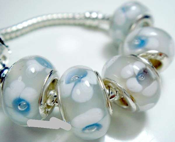 5PCS 925 SILVER MURAN GLASS BEADS FITS PANDO CHARM BRACELET