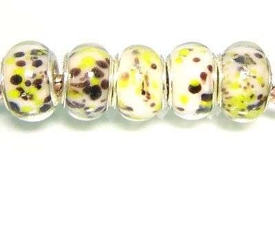 5PCS 925 SILVER MURAN GLASS BEADS FITS PADORA CHARM BRACELET