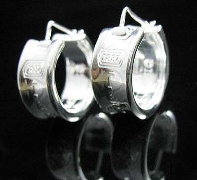 GORGEOUS 925 STERLING SILVER BROADBRIMMED CIRCLE EARRING