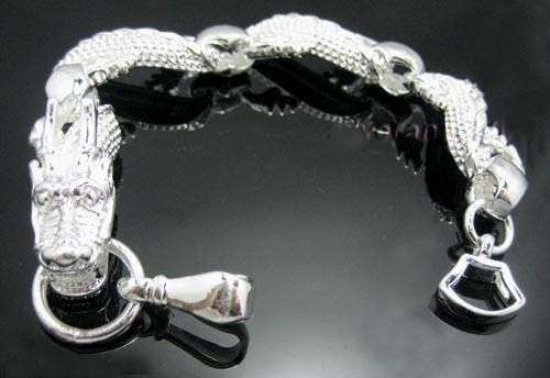 EXTRAORDINARY 925 SILVER DRAGON BRACELET
