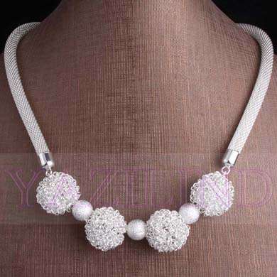 GORGEOUS 925 STERLING SILVER BALLS NECKLACE