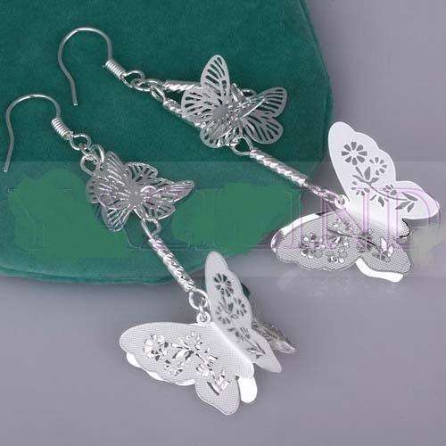 Fine, Fragile & Dainty 925 sterling silver Butterfly Dangle Earrings