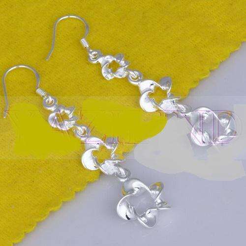 Adorable 925 sterling silver twisted Dangle Earrings