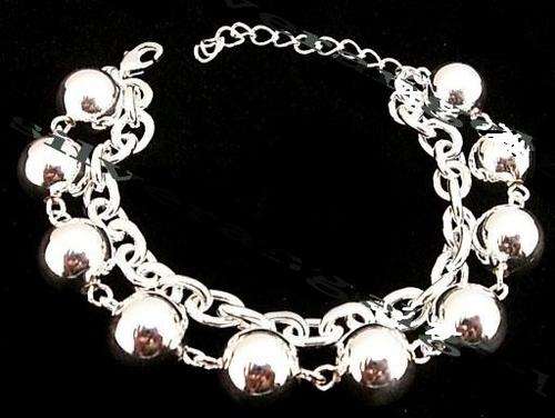 GORGEOUS 925 STERLING SILVER 12MM MYSTIC BALLS BRACELET