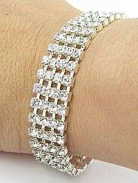 GORGEOUS SILVER & DIAMANTE BRACELET