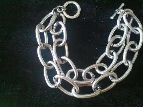 STUNNING TIBETAN STERLING SILVER DOUBLE STRAND BRACELET