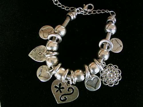 ***LAST ONE IN STOCK" STUNNING TIBETAN SILVER HEARTS BRACELET