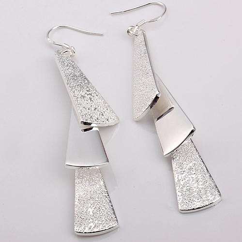 925 STERLING SILVER COATED DANGLE EARRINGS