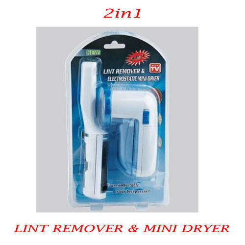 LINT REMOVER AND ELECTROSTATIC MINI DRYER COMBO  - PORTABLE 2 in 1