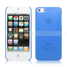 I Phone 5/ 5s Frosted Clear Cover - Blue