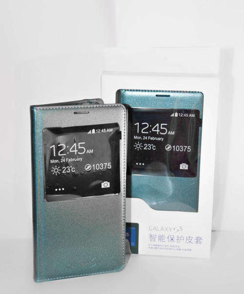 Flip cover with window for Samsung Galaxy S5 - Green