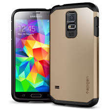 Samsung Galaxy S5 Spigen Hard cover Gold
