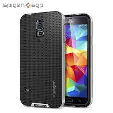 Samsung Galaxy S5 Neo Hybrig Spigen Soft Cover Sliver