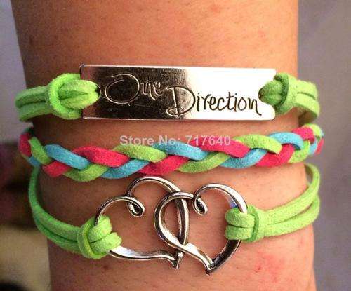 Green Leather One Direction Bracelet