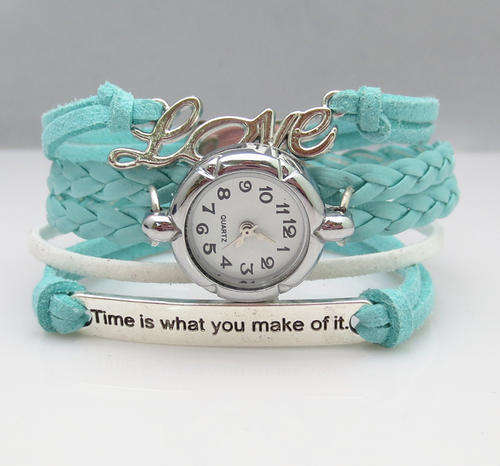 Turquoise Leather Bracelet Watch