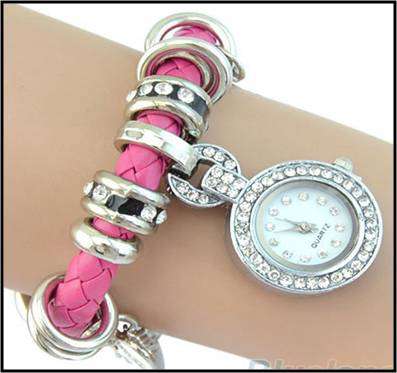 Leather Ladies Charm Watch