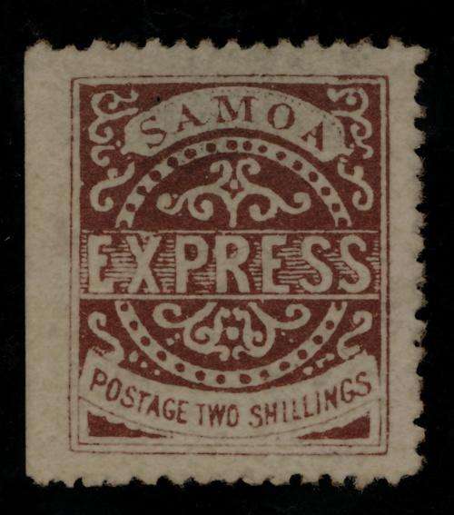 SAMOA 1877 -1882 Express Stamps - Two Shilling CV R3500 *This is not a Forgery*