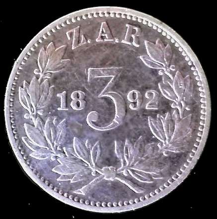 1892 Three Pence -Extremely Scarce in This Condition - HIGH VALUE!