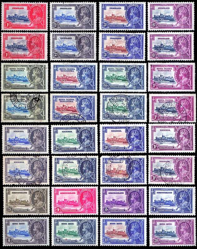 25th Anniversary of Coronation of King George V 1935 - SETS FROM 31 COUNTRIES-1 LOT High CV!