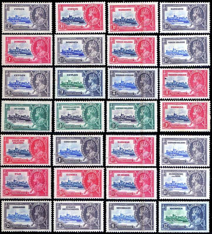 25th Anniversary of Coronation of King George V 1935 - SETS FROM 31 COUNTRIES-1 LOT High CV!